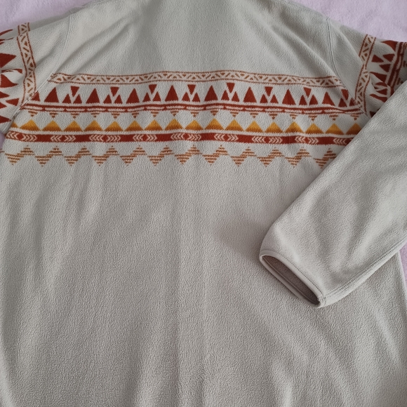 NWOT Soft Fleece Linen Aztec Print Zip up Men's Jacket - Picture 4 of 7